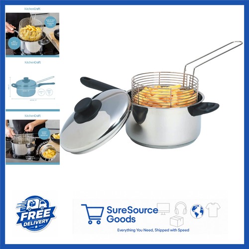 Large chip pan with - chip, basket