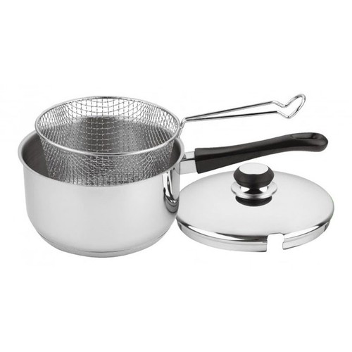 Chip pan with basket - with, steel