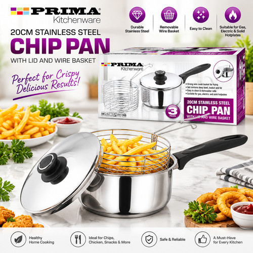 20cm chip pan with - chip,