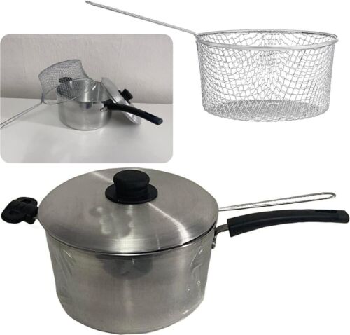 Large 24cm aluminium chip pan - large,