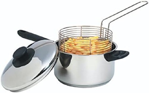 Large chip pan with basket - large,